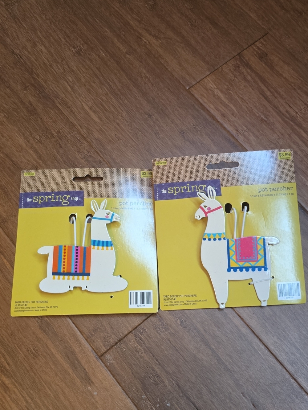 Set Of 2 Llama Pot Perchers